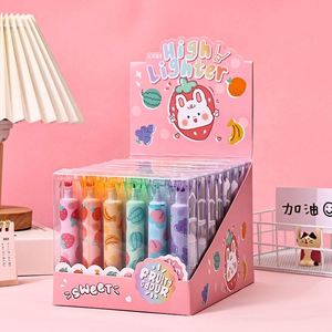Surligneurs à double pointe assortis, séchage rapide, écriture fluide, 6 couleurs macaron, marqueurs pour étudiants, prise de notes - Product Image 4