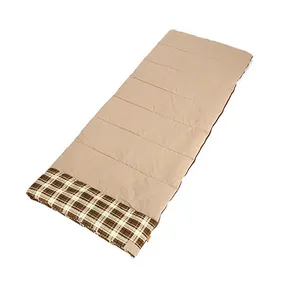 Rectangle Sleeping Bag Camping Hiking Outdoor Travel Canvas Cotton Flannel Sleeping Bag