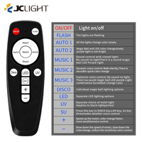 Boule magique LED UV 3 en 1 RGB, lumière de fête, discothèque, mini club, KTV, télécommande, boules magiques changeantes de couleur