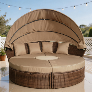 Professional Manufacturer Wholesale 6-Piece Modular <b>Outdoor</b> <b>Rattan</b> Daybed Set: Sectional for Resort & Hotel Projects - Product Image 1