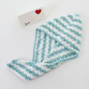 Toalla de Pelo Súper Absorbente de Secado Rápido para Mujer, Adultos, de Felpa de Coral Engrosada, Gorro de Ducha con Forma de Corazón, Uso Térmico y Plástico - Product Image 3