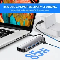 Adaptateur Thunderbolt 3, Hub USB Type C, compatible HDMI, prise en charge 4K, mode Samsung Dex, station d'accueil USB-C avec PD pour MacBook Pro/Air 2021