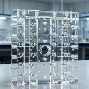 高精度亚克力部件加工 5轴同步数控加工中心 定制微流体原型服务 - Product Image 5