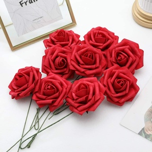 Artificial Flowers <strong>Roses</strong> Real Looking <strong>Fake</strong> <strong>Roses</strong> with Stem for DIY Wedding Bouquets Arrangements Party Party Home Decorations - Product Image 4
