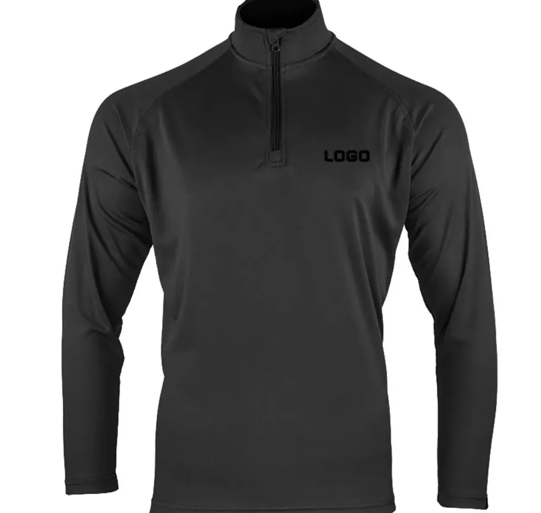 하프 지퍼 골프 자켓 4 웨이 스트레치 긴 소매 운동 스웨터 인쇄 골프 셔츠 망 1/4 쿼터 지퍼 골프 풀오버