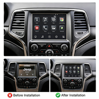 Radio para Auto Android de 8.4 Pulgadas para Jeep, Soporte Universal para Tablero, Reproductor Multimedia para Auto, CarPlay Inalámbrico, Pantalla Táctil Capacitiva IPS, FM