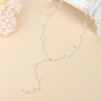Chaînes de corps en Y personnalisées OEM avec perles d'imitation, colliers empilables ajustables en cuivre, fabricant de bijoux tendance
