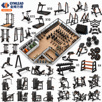 Gymlead - Equipo de Gimnasio Comercial de 360 m², Juego Completo de Máquinas de Entrenamiento de Fuerza con Placas de Peso, Ajustables, de Acero de Alta Calidad