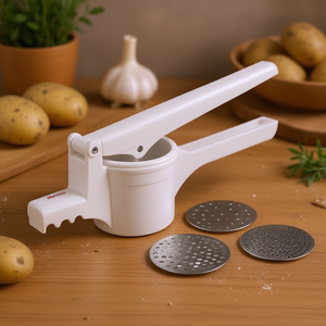 Metaltex Multi Purpose Press With 3 Stainless Steel Inserts For Mashing And Grating - Product Image 3