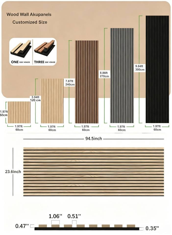 Acoustic Wooden Wall Panels Soundproof Wood Slat Acoustic Wall Panels ...