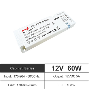 Fuente de Alimentación LED IP20 No Impermeable de 12V/24V CA-CC, Voltaje Constante de 24/36/60/100W, Controlador LED para Interiores, Carcasa de Plástico - Product Image 4