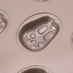 Rabbit Cake Mold 12 Cavity Gold Baking Tray Oven <b>Safe</b> Cartoon Shape Baking <b>Tool</b> - Product Image 1