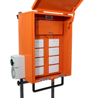 Fabricant de boîtiers de distribution électriques temporaires australiens, y compris les tableaux de distribution principaux et les prises de courant.