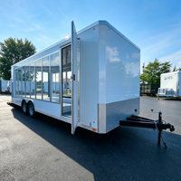 Semi-remorque de transport de conteneurs lourds en acier pour la logistique maritime et le transport de voitures de sport