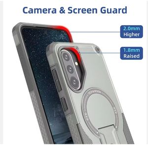 Venta a granel Heavy Duty Rugged <span class=keywords><strong>2</strong></span>-en-1 Magnetic Mobile Phone Case Cover para iPhone 16 Pro Max Luxury Stand Phone Grip Incluido - Product Image 2