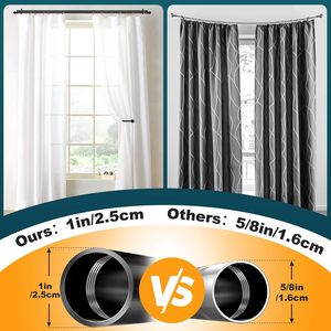 Supports de fenêtre réglables décoratifs doubles robustes Double <span class=keywords><strong>tringle</strong></span> à <span class=keywords><strong>rideau</strong></span> <span class=keywords><strong>pour</strong></span> accessoires de pistes de rideaux <span class=keywords><strong>pour</strong></span> plusieurs scénarios - Product Image 3