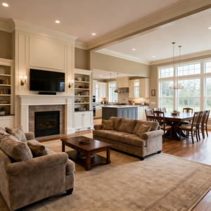 完全なアメリカの戸建て住宅建築設計サービスには、モダンな間取り図と空間計画が含まれています。 - Product Image 2