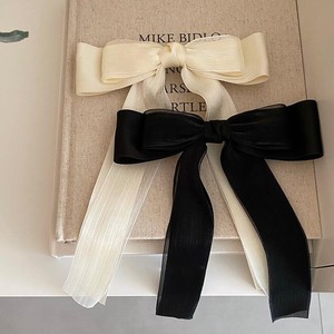Rose Garden Gentle <b>Bow</b> Ribbon Hair <b>Clip</b>, Half-Up Hairstyle with Spring <b>Clip</b>, High-End Hair Accessory - Product Image 1