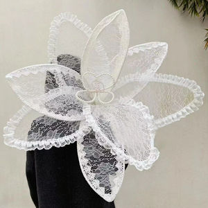 Fleurs artificielles géantes en dentelle personnalisables, décorations de mariage, grands accessoires floraux de simulation pour événements de mariage, vitrine - Product Image 1