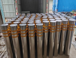 加厚不锈钢防撞反光可定制停车柱，304/201等级和移动设计 - Product Image 3