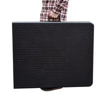 Ensemble de table pliante en plastique à texture rotin moderne de 1,8 m pour hôtel et hôpital, utilisation intérieure/extérieure, résistant aux taches, imperméable, portable