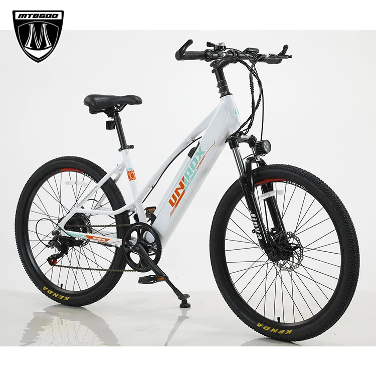 MTBGOO2022最も安い電動シティバイク26インチアルミニウム合金リムフルサスペンション電動自転車大人用レトロ電動自転車