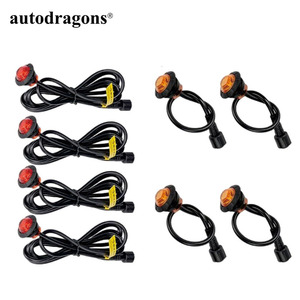 Kit de clignotants légaux AUTODRAGONS jaune et rouge avec klaxon puissant et support de plaque d'immatriculation pour UTV, SXS, motos 4x4 - Product Image 1