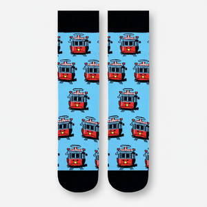 Chaussettes unisexes Taksim, 90% coton, respirantes et inodores, motif tramway, usage quotidien, tailles 37-44, flexibles, lavables - Product Image 2