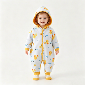 Combinaisons pour bébés TONWHAR, pyjamas pour enfants avec imprimé animal, <span class=keywords><strong>combinaison</strong></span> mignonne pour tout-petits, douce et écologique - Product Image 1