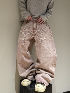 <span class=keywords><strong>Jeans</strong></span> da <span class=keywords><strong>Uomo</strong></span> in Cotone Stile Street, a Zampa e Larghi, Moda Gotica Y2K, Vendita Diretta dalla Fabbrica - Product Image 6