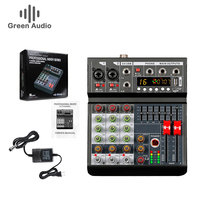 Console de mixage audio professionnelle GAX-MM4 4 canaux avec interface XLR et alimentation fantôme 48V pour l'extérieur