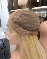 Perruque en cheveux humains vierges à 100 %, dentelle suisse HD, respirante et transparente, taille de bonnet petite, moyenne, grande