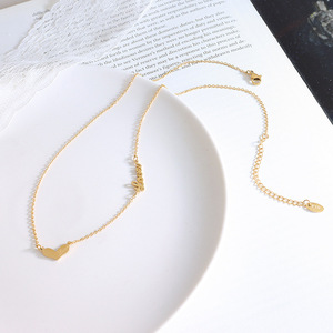 Romántico 18K chapado en oro <span class=keywords><strong>de</strong></span> acero inoxidable <span class=keywords><strong>carta</strong></span> <span class=keywords><strong>de</strong></span> <span class=keywords><strong>amor</strong></span> corazón colgante collar estilo <span class=keywords><strong>de</strong></span> moda para el <span class=keywords><strong>aniversario</strong></span> <span class=keywords><strong>de</strong></span> las mujeres - Product Image 4