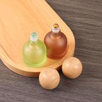 Flacons de parfum à bille de luxe personnalisés de 10 ml, flacons en verre avec bouchon à vis, flacons d'huile essentielle colorés givrés, contenants cosmétiques vides