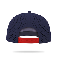 Promotionnel populaire plaine noir 5 panneaux Design logo casquette de Baseball Performance perforé étanche blanc Golf sport chapeau