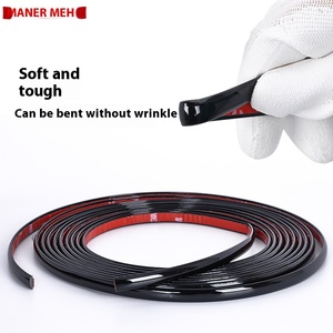Universal Glossy Black <strong>PVC</strong> Door Edge Frame Strip Anti-Collision and Anti-Scratch Bumper <strong>Window</strong> <strong>Trim</strong> for Cars - Product Image 4