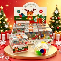 Squishy Ultra Transparent Vaseline en forme de Boule de Noël, de Fruit, de Bouteille de Soda et de Fraise, Jouet Anti-Stress à Presser, Boîte Surprise