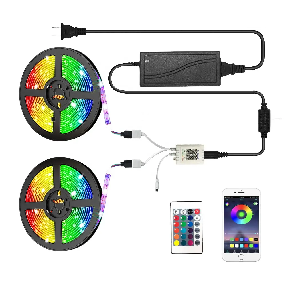 Led strip Light RGB 5050 10m Blue tooth Music Wifi Voice Control RGB Led Strip Set Nuevos Productos non waterproof for Backlight