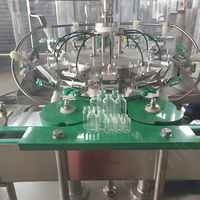 Automatische roterende luchtspoelmachine voor lange tijdige werking, 3000-8000BPH, 12, 18, 24 koppen, automatische flesomkeerfunctie voor fruitconfituren en boter
