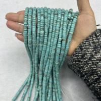 Perles Heishi Turquoise 2x4mm perles de pierres précieuses à disque rond à facettes pour la fabrication de bijoux