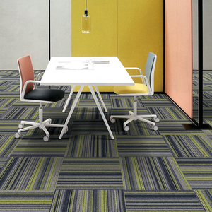 Interlock Carreaux de moquette 50x50 Prix de sol Commercial et domestique Villa Intérieur Confortable Tapis de sol Official - Product Image 1