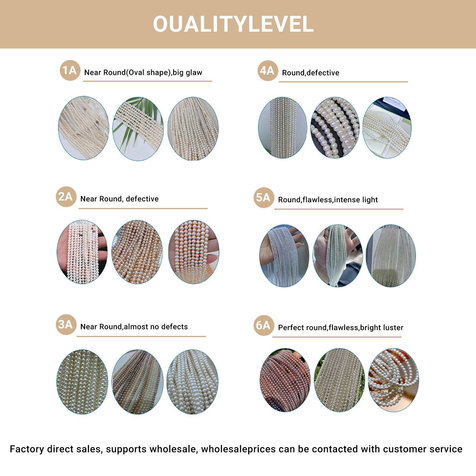 H.WEN Wholesale 1-6A High Quality Natural Freshwater Round Pearl Strand 2-12mm White Pink Purple DIY Jewelry Making Bulk Beads