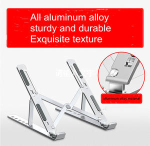 ขาตั้งโน้ตบุ๊กอะลูมิเนียมแบบพกพา น้ำหนักเบา ขนาดกะทัดรัด พับได้ ปรับระดับได้ ราคาสุดคุ้ม เหมาะสำหรับใช้ในสำนักงาน - Product Image 4