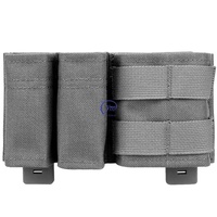 Ensemble de pochettes tactiques MOLLE camouflage de haute qualité à dégagement rapide pour chargeurs doubles 9 mm, pour gilet de poitrine et entraînement extérieur