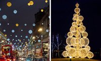 Lanterne LED sphérique suspendue pour Noël, en cuivre, éclairage décoratif pour aménagement paysager, rue, jardin, décoration de mariage