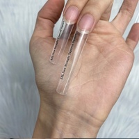 550 pièces de faux ongles français droits Xxl, pointes acryliques carrées, Logo personnalisé, coquille, pointes d'ongles droites