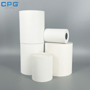 กระดาษความร้อนเกรดส่งออก คุณภาพสูง ป้องกันการงอ ขนาด 57x38 มม. กระดาษถ่ายโอนความร้อน สำหรับระบบ POS ร้านขายยา ม้วนกระดาษความร้อนสำหรับเครื่องคิดเงิน - Product Image 1