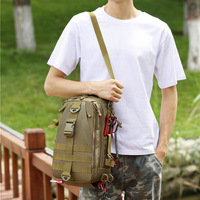 Sac à dos de pêche tactique multifonctionnel Luya en nylon imperméable, double usage, pour l'extérieur, avec bandoulière unique et motif camouflage, pour cannes à pêche