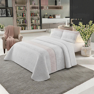 Cubrecama Bouti de <span class=keywords><strong>150</strong></span> cm, Cubrecama Delgado de 250 x 260 cm, Incluye 2 Fundas de Almohada, Suave, Estampado para Todas las Estaciones, 100% Poliéster - Product Image 6