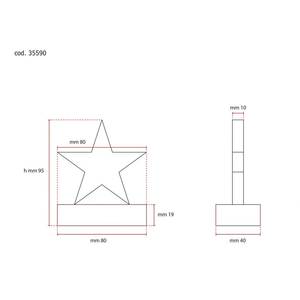 Trofeo de Cristal en Forma de Estrella de 80 mm con Placa de Papel Impresa con UV para Regalos de Ferias Comerciales y Regalos de Bienvenida con Base de 19 mm - Product Image 2